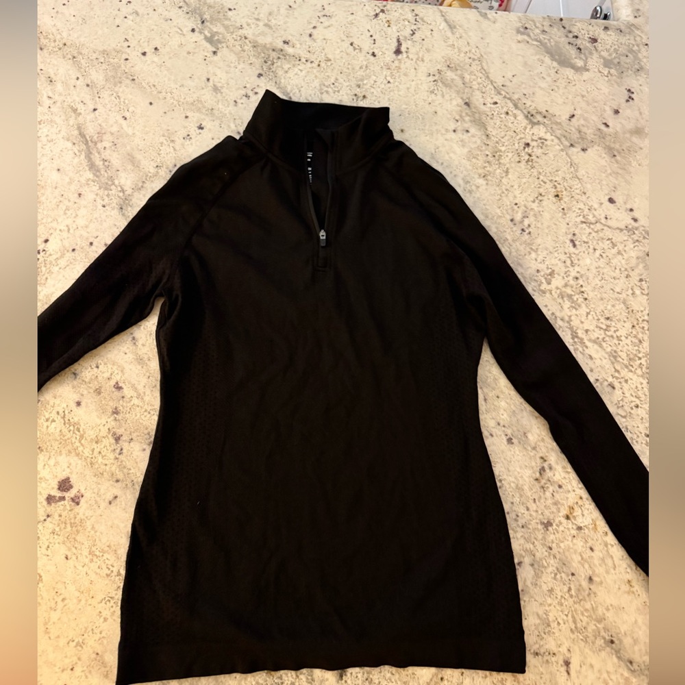FIGS SEAMLESS LOLG SLEEVE QUARTER ZIP LS